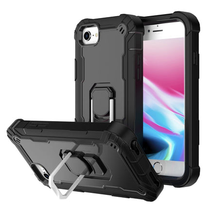 PC + Rubber 3-layers Shockproof Protective Case with Rotating Holder, For iPhone SE 2022 / SE 2020 / 8 / 7, For iPhone XS / X