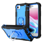For iPhone SE 2022 / SE 2020 / 8 / 7 / Black + Blue