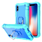 For iPhone XS / X / Mint Green + Blue