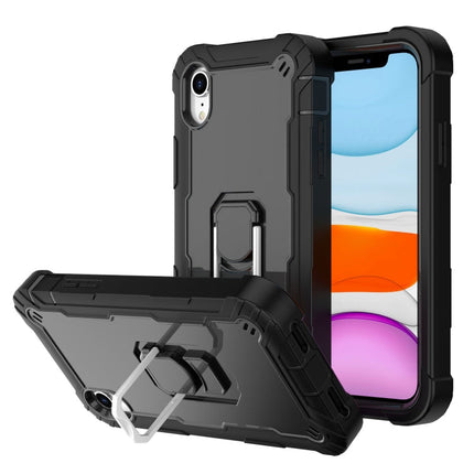 PC + Rubber 3-layers Shockproof Protective Case with Rotating Holder, For iPhone XR, For iPhone XS Max