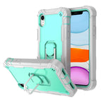 For iPhone XR / Grey White + Mint Green