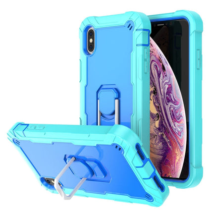 PC + Rubber 3-layers Shockproof Protective Case with Rotating Holder, For iPhone XR, For iPhone XS Max
