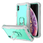 For iPhone XS Max / Grey White + Mint Green