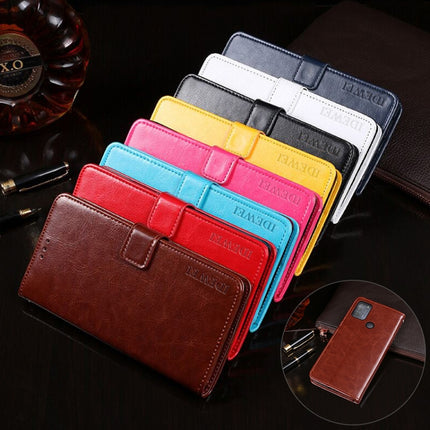 idewei Crazy Horse Texture Horizontal Flip Leather Case with Holder & Card Slots & Wallet, For Motorola Moto G50, For Nokia 1.4, For OPPO A53s 5G