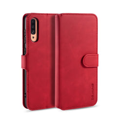 DG.MING Retro Oil Side Horizontal Flip Case with Holder & Card Slots & Wallet, For Huawei Mate 30 Pro, For Xiaomi Redmi 8A, For Galaxy A70s, For OnePlus 7T