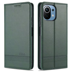 AZNS Magnetic Calf Texture Horizontal Flip Leather Case with Card Slots & Holder & Wallet, For OPPO A54 4G, For OPPO A94 5G, For OPPO A95 5G, For Xiaomi Mi 11 Lite