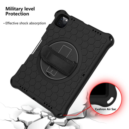 360 Degree Rotation Honeycomb Shockproof Silicone PC Protective Case with Holder & Shoulder Strap & Hand Strap, For iPad Pro 11 (2021) / (2020) / (2018)