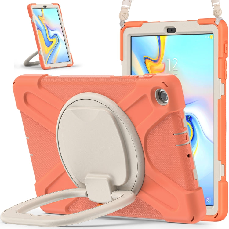 Silicone + PC Protective Case with Holder & Shoulder Strap, For iPad Air 2022 / 2020 10.9, For Samsung Tab A 10.1 (2019) T510/T515