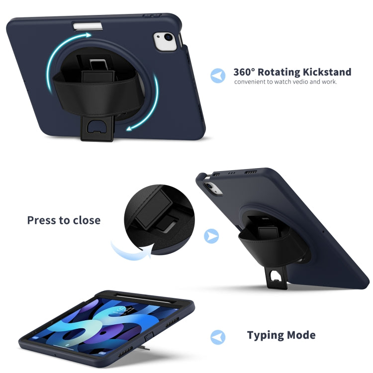 360 Degree Rotation PC + TPU Protective Case with Holder & Hand-strap & Pen Slot, For iPad Air 2022 / Air 2020 10.9, For Samsung Galaxy Tab S8 / Galaxy Tab S7 11 inch T870/T875