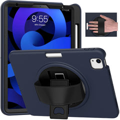 360 Degree Rotation PC + TPU Protective Case with Holder & Hand-strap & Pen Slot, For iPad Air 2022 / Air 2020 10.9, For Samsung Galaxy Tab S8 / Galaxy Tab S7 11 inch T870/T875