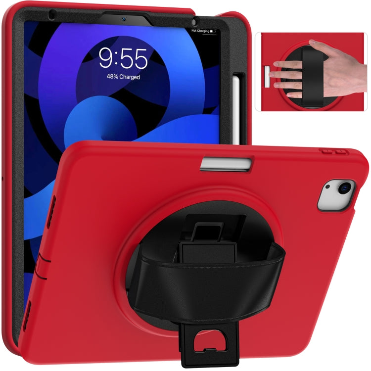 360 Degree Rotation PC + TPU Protective Case with Holder & Hand-strap & Pen Slot, For iPad Air 2022 / Air 2020 10.9, For Samsung Galaxy Tab S8 / Galaxy Tab S7 11 inch T870/T875