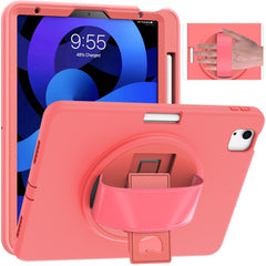 360 Degree Rotation PC + TPU Protective Case with Holder & Hand-strap & Pen Slot, For iPad Air 2022 / Air 2020 10.9, For Samsung Galaxy Tab S8 / Galaxy Tab S7 11 inch T870/T875