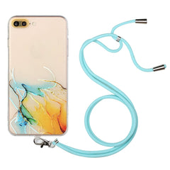Hollow Marble Pattern TPU Shockproof Protective Case with Neck Strap Rope, For iPhone 6, For iPhone 6 Plus, For iPhone SE 2022 / SE 2020 / 8 / 7, For iPhone 8 Plus / 7 Plus