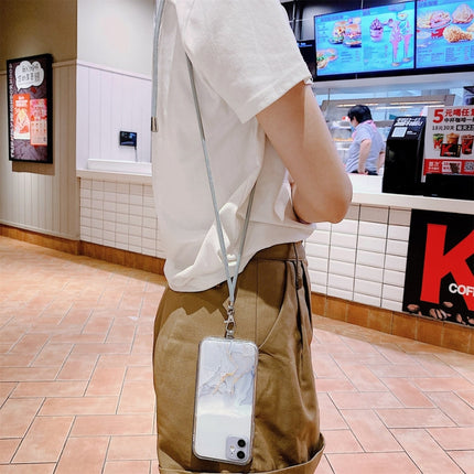 Hollow Marble Pattern TPU Shockproof Protective Case with Neck Strap Rope, For iPhone 11 Pro, For iPhone 11 Pro Max, For iPhone 12 mini, For iPhone 12 Pro