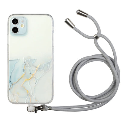 Hollow Marble Pattern TPU Shockproof Protective Case with Neck Strap Rope, For iPhone 11 Pro, For iPhone 11 Pro Max, For iPhone 12 mini, For iPhone 12 Pro