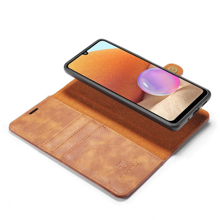 DG.MING Crazy Horse Texture Flip Detachable Magnetic Leather Case with Holder & Card Slots & Wallet, For Samsung Galaxy A32 4G
