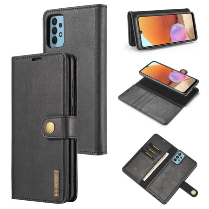 DG.MING Crazy Horse Texture Flip Detachable Magnetic Leather Case with Holder & Card Slots & Wallet, For Samsung Galaxy A32 4G