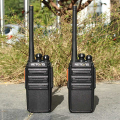 1 Pair RETEVIS RT24 EU Frequency PMR 446/400-470MHz 16CHS Two Way Radio Handheld Walkie Talkie, EU Plug, RT24