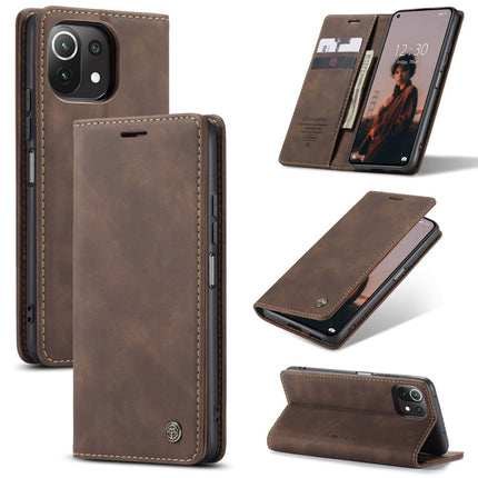 CaseMe 013 Multifunctional Horizontal Flip Leather Case, with Card Slot & Holder & Wallet, For Xiaomi Mi 11 Lite, For Samsung Galaxy S21 FE