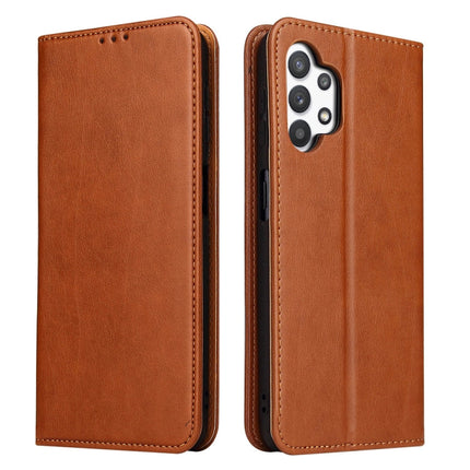 Fierre Shann PU Genuine Leather Texture Horizontal Flip Leather Case with Holder & Card Slots & Wallet, For Samsung Galaxy A32 5G, For Samsung Galaxy A72 5G, For Samsung Galaxy A52 5G