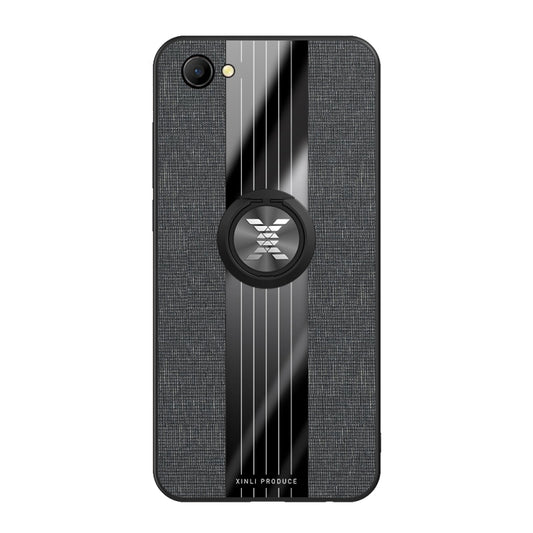 XINLI Stitching Cloth Textue Shockproof TPU Protective Case with Ring Holder