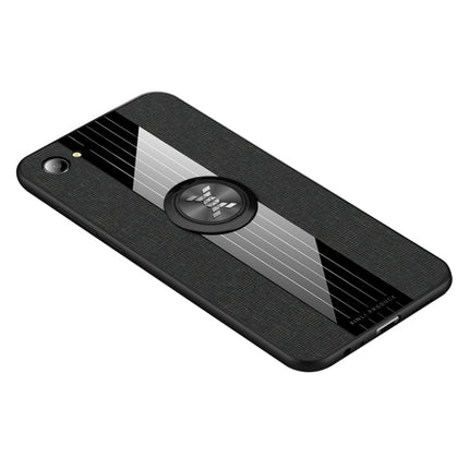 XINLI Stitching Cloth Textue Shockproof TPU Protective Case with Ring Holder