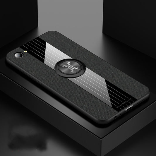 XINLI Stitching Cloth Textue Shockproof TPU Protective Case with Ring Holder