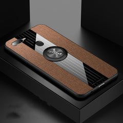 XINLI Stitching Cloth Textue Shockproof TPU Protective Case with Ring Holder, For OPPO A7X / F9, For OPPO A57, For OPPO A59, For OPPO A73