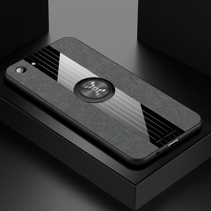 XINLI Stitching Cloth Textue Shockproof TPU Protective Case with Ring Holder