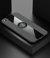 XINLI Stitching Cloth Textue Shockproof TPU Protective Case with Ring Holder, For OPPO A7X / F9, For OPPO A57, For OPPO A59, For OPPO A73