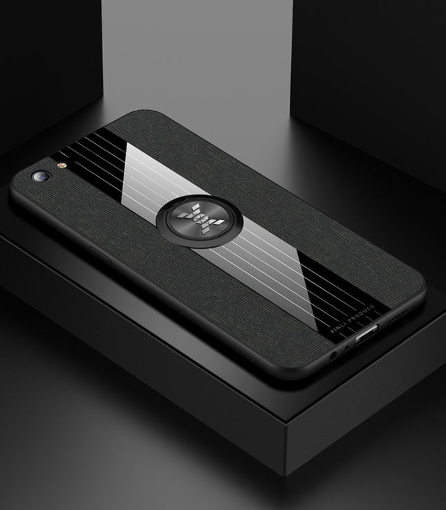 XINLI Stitching Cloth Textue Shockproof TPU Protective Case with Ring Holder