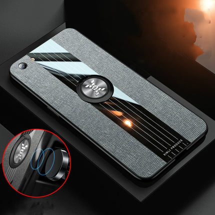 XINLI Stitching Cloth Textue Shockproof TPU Protective Case with Ring Holder