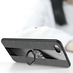 XINLI Stitching Cloth Textue Shockproof TPU Protective Case with Ring Holder, For OPPO R11, For OPPO R11 Plus, For OPPO R11S, For OPPO R11S Plus
