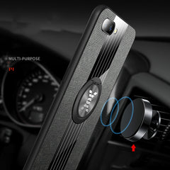 XINLI Stitching Cloth Textue Shockproof TPU Protective Case with Ring Holder, For OPPO R11, For OPPO R11 Plus, For OPPO R11S, For OPPO R11S Plus