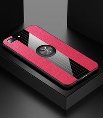 XINLI Stitching Cloth Textue Shockproof TPU Protective Case with Ring Holder, For OPPO R11, For OPPO R11 Plus, For OPPO R11S, For OPPO R11S Plus