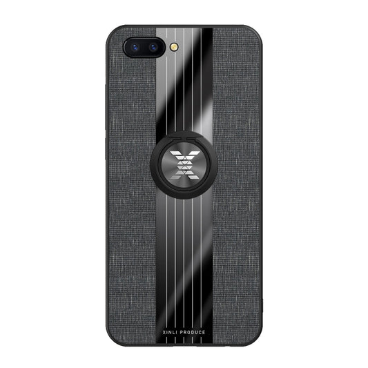 XINLI Stitching Cloth Textue Shockproof TPU Protective Case with Ring Holder, For OPPO R11 Plus, For OPPO R11S, For OPPO R11S Plus, For OPPO R15 Standard Edition
