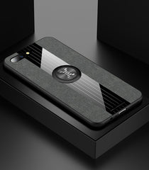 XINLI Stitching Cloth Textue Shockproof TPU Protective Case with Ring Holder, For OPPO R11, For OPPO R11 Plus, For OPPO R11S, For OPPO R11S Plus