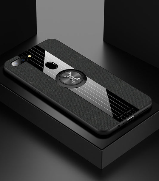 XINLI Stitching Cloth Textue Shockproof TPU Protective Case with Ring Holder