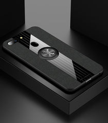 XINLI Stitching Cloth Textue Shockproof TPU Protective Case with Ring Holder, For OPPO R11 Plus, For OPPO R11S, For OPPO R11S Plus, For OPPO R15 Standard Edition