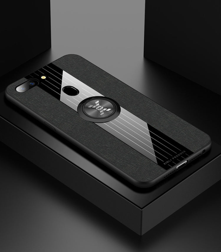 XINLI Stitching Cloth Textue Shockproof TPU Protective Case with Ring Holder, For OPPO R15 Dream Mirror Edition, For OPPO Realme Q, For OPPO Realme X / K3, For OPPO Realme X Lite
