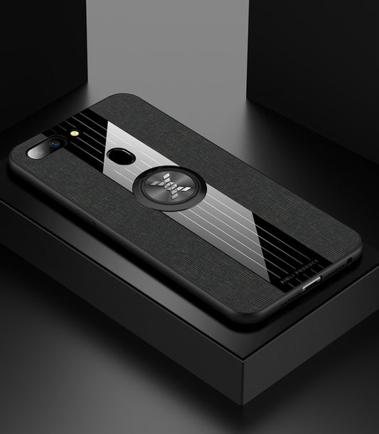 XINLI Stitching Cloth Textue Shockproof TPU Protective Case with Ring Holder, For OPPO R15 Dream Mirror Edition, For OPPO Realme Q, For OPPO Realme X / K3, For OPPO Realme X Lite