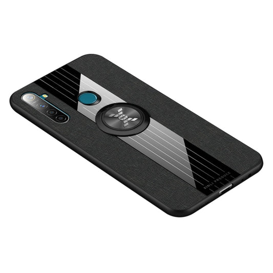 XINLI Stitching Cloth Textue Shockproof TPU Protective Case with Ring Holder