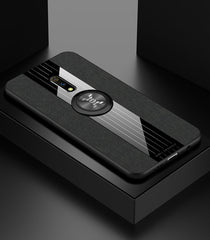 XINLI Stitching Cloth Textue Shockproof TPU Protective Case with Ring Holder