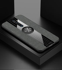 XINLI Stitching Cloth Textue Shockproof TPU Protective Case with Ring Holder, For OPPO Reno, For OPPO Reno 2, For OPPO Reno Z
