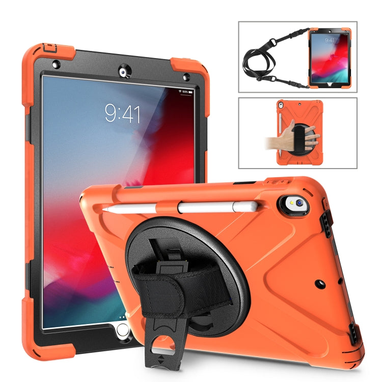 Shockproof Colorful Silicone + PC Protective Case with Holder & Shoulder Strap & Hand Strap & Pen Slot, For iPad Pro 10.5