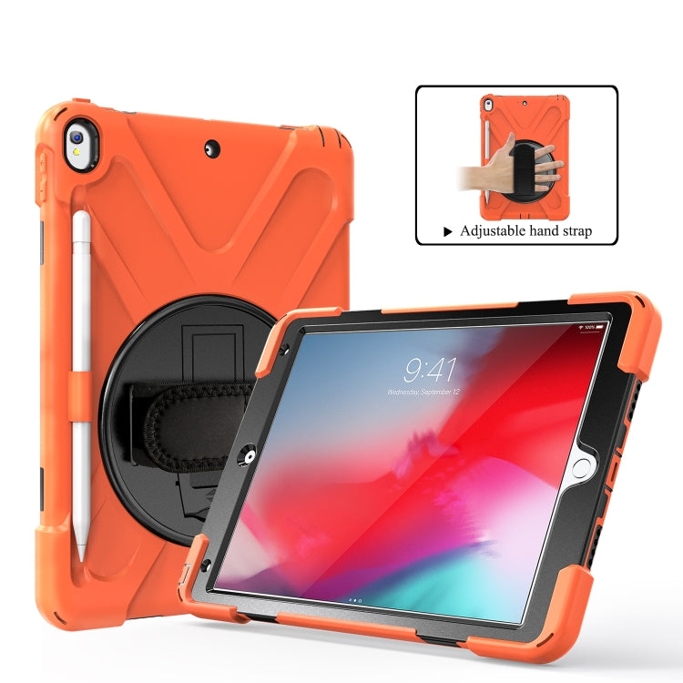 Shockproof Colorful Silicone + PC Protective Case with Holder & Shoulder Strap & Hand Strap & Pen Slot, For iPad Pro 10.5