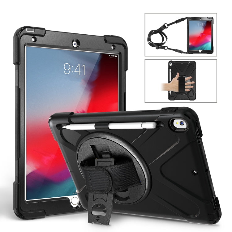 Shockproof Colorful Silicone + PC Protective Case with Holder & Shoulder Strap & Hand Strap & Pen Slot, For iPad Pro 10.5