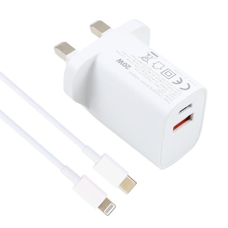 20W USB-C / Type-C + USB Ports Charger with 100W Type-C to 8 Pin Fast Charging Cable, 1m Type-C to 8 Pin, UK Plug, 1m Type-C to 8 Pin, US Plug, 1m Type-C to 8 Pin, EU Plug, 2m Type-C to 8 Pin, UK Plug, 2m Type-C to 8 Pin, US Plug