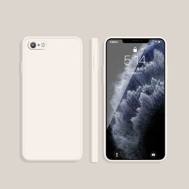 Solid Color Imitation Liquid Silicone Straight Edge Dropproof Full Coverage Protective Case, For iPhone 6s / 6, For iPhone 6s Plus / 6 Plus