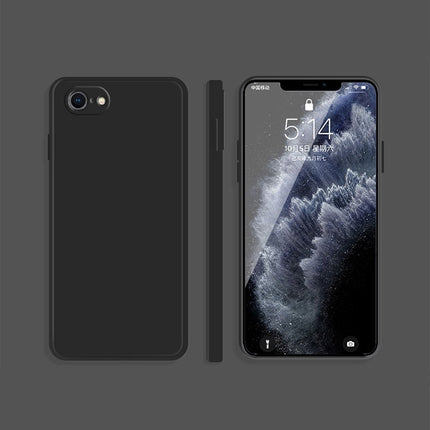 Solid Color Imitation Liquid Silicone Straight Edge Dropproof Full Coverage Protective Case, For iPhone SE 2022 / SE 2020 / 8 / 7, For iPhone 8 Plus / 7 Plus